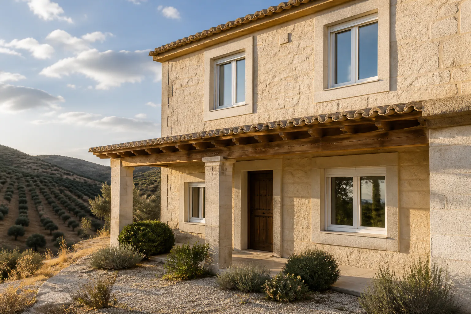 Vivienda característica de Jaén con nuevas ventanas de PVC