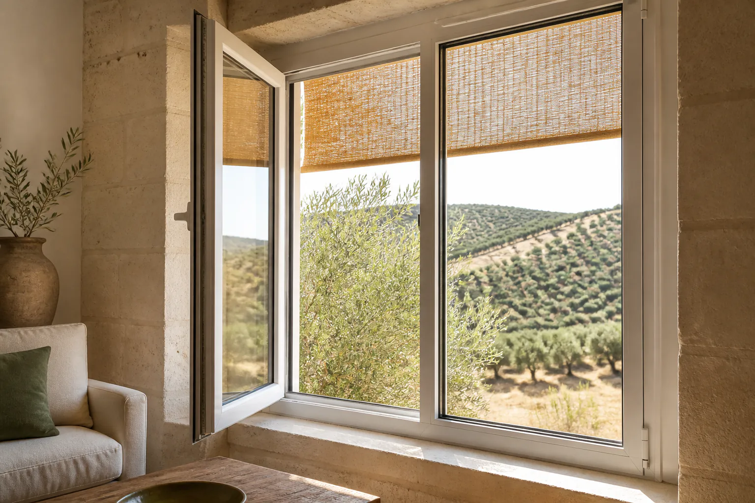 Doble acristalamiento con control solar para una vivienda de Jaén